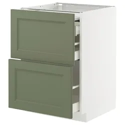 IKEA METOD / MAXIMERA(395.170.64) ST шафа зі висувним верхом/3 -е, Biały/axstad gria -green