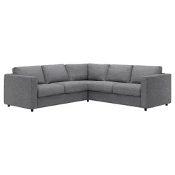 IKEA VIMLE(794.344.58) 4-місний кутовий диван, Лейден сіро-чорний