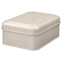 IKEA PLOGFÅRA(905.432.10) контейнер з кришкою, світло-бежевий