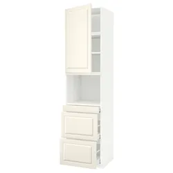 IKEA METOD / MAXIMERA(294.602.56) відділення для мікрокомбінованих дверей / 3 двер, білий/Bodbyn крем
