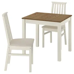 IKEA ÅLHULT / ÅLHULT(796.100.98) Стіл та 2 стільці, бежевий/бронза/кабуса легкий бежевий
