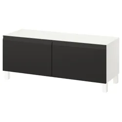 IKEA BESTÅ(095.718.87) Телевізійна лавка з дверима, Biały/hammarsmed/stubbarp anthracite