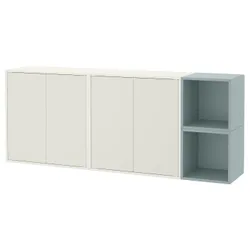 IKEA EKET(795.216.67) комбінація навісної шафи, білий/світло-сіро-блакитний