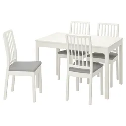 IKEA EKEDALEN / EKEDALEN(792.968.57) стіл і 4 стільці, білий / Orrsta світло-сірий