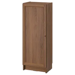 IKEA BILLY / OXBERG(494.832.90) книжкова шафа з дверцятами, коричневий горіх