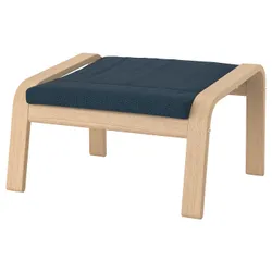 IKEA POÄNG (192.874.79) підставка для ніг, дубовий шпон білий/темно-синій Хіларед