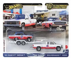 Транспорт команди HOT WHEELS №68 HRV42 Chevy Nova 63 та Chevy Silverado 3500 HRV42 88