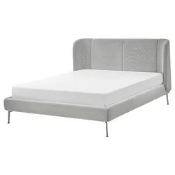 IKEA TUFJORD(205.732.48) м'який каркас ліжка, Талміра білий/чорний