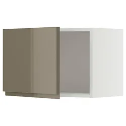 IKEA METOD(395.765.91) настінна шафа, білий/Voxtorp Gloss Dark -brown