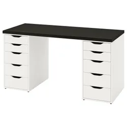 IKEA LAGKAPTEN / ALEX(094.321.89) стіл, Czarnybrąz/білий