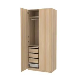 IKEA PAX / FORSAND(894.204.46) комбінований гардероб, білий морений дуб