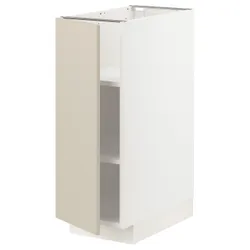 IKEA METOD (494.572.91) шафа ст/пол, білий / Havstorp бежевий