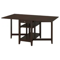 IKEA NÄSINGE(605.875.40) Таблиця з місця зберігання, темно -коричневий пофарбований/букове шпона