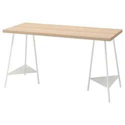 IKEA LAGKAPTEN / TILLSLAG(094.173.15) письмовий стіл, ефект фарбованого дуба в білий колір