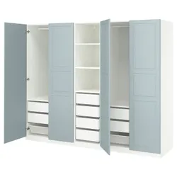 IKEA PAX / FJÄREHALS(395.652.05) Комбінація гардеробу, білий/світло -сірий -блак