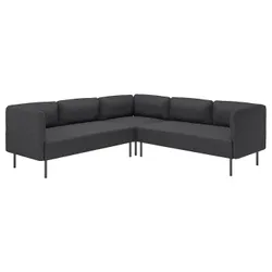 IKEA LILLEHEM(295.361.57) Кутовий модульний диван, 4 особи, Gunnared темно -сірий/метал