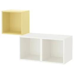 IKEA EKET(895.213.70) комбінація навісної шафи, блідо-жовтий/білий