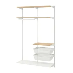 IKEA BOAXEL(595.757.84) комбінований гардероб, білий/дуб