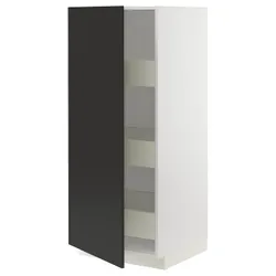 IKEA METOD / MAXIMERA(594.981.87) висока шафа з ящиками, білий/Nickebo матовий антрацит