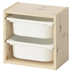 IKEA TROFAST(695.755.14) настінна шафа, легка сосна, пофарбована в білий/білий