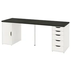 IKEA LAGKAPTEN / ALEX(695.216.58) стіл, Czarnybrąz/білий