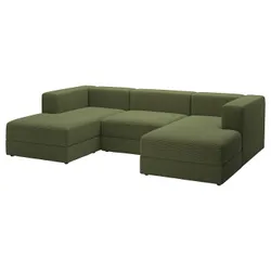 IKEA JÄTTEBO(294.694.93) Диван 3,5-місний модуль з шезлонгом, Samsala/темний жовто-зелений підлокітник