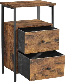 Допоміжна нічна шафа 2 ящики бронза