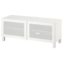 IKEA BESTÅ(794.178.40) Тумба під телевізор з дверцятами, білий / Mörtviken / Stubbarp білий