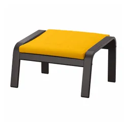 IKEA POÄNG (993.872.72) підставка для ніг, чорно-коричневий / Скіфтебо жовтий