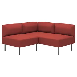 IKEA LILLEHEM(895.362.96) Модульний кутовий диван, 2-х осіб, Gunnared/Brown -Red Metal