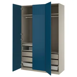 IKEA PAX / FYRUDDEN(595.817.80) Комбінація гардеробу, сірий -рог/синій