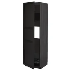 IKEA METOD(894.619.22) Висока шафа, полки/кошик, Чорний/Лерхіттан пофарбований чорним