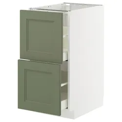 IKEA METOD / MAXIMERA(895.174.29) STJ 2FR/2W, Biały/axstad gria -green