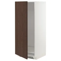 IKEA METOD(494.050.37) висота шафи / замок, білий/Сінарп коричневий