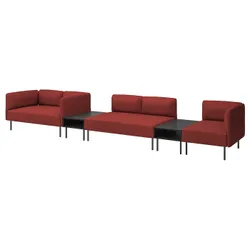 IKEA LILLEHEM(395.534.67) 5-OS-диван-модуль з бічним столом, Gunnared/Brown -Red Metal