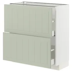 IKEA METOD / MAXIMERA(494.870.28) шафа для підлоги з 2 ящиками, білий/Stensund світло-зелений