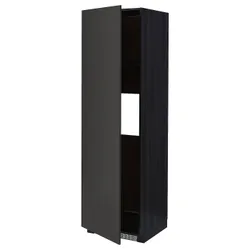 IKEA METOD(694.986.05) висока шафа для холодильника або морозильної камери з дверцятами, чорний/Nickebo матовий антрацит