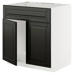 IKEA METOD(095.788.55) Гардероб Сток 2DRZ/FR, Biały/Bodbyn Black