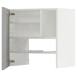IKEA METOD(295.053.30) шафа з витяжкою та полицею/дверями, білий/Лериттан світло-сірий