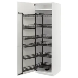 IKEA METOD(395.073.95) висока шафа з висувною коморою, білий/Вальстена білий