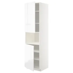 IKEA METOD (494.594.12) шоста висока мікро 2д / пол, білий / Voxtorp глянцевий / білий