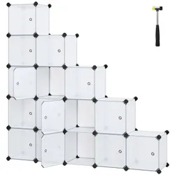 Модульний набір книжкових шаф 15 коробок білі