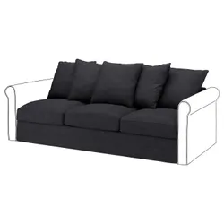 IKEA GRÖNLID(305.173.27) чохол на  3-місну секцію, Хіларед Антрацит