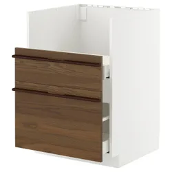 IKEA METOD / MAXIMERA(195.746.68) Кабінет ZL під високими, Білий/Stensta темно -коричневий шпон
