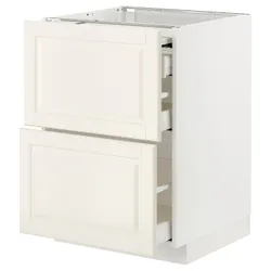 IKEA METOD / MAXIMERA(594.334.31) шафа з висувною стільницею / 3 шухляди, білий / Bodbyn крем