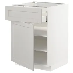 IKEA METOD / MAXIMERA(394.607.55) шафа stj szu / двер, білий / Lerhyttan світло-сірий