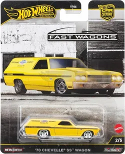 HOT WHEELS ПРЕМІУМ АВТО КУЛЬТУРА ШВИДКІ ФУРГОНИ 2/5 '70 Chevelle SS Wagon JBK67