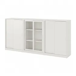 IKEA TONSTAD(395.717.58) поєднання з розсувними дверима, вершкове/безбарвне скло