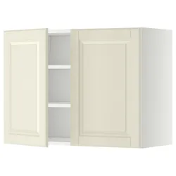 IKEA METOD(794.614.61) навісна шафа з полицями / 2 двер, білий / Bodbyn крем