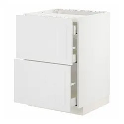 IKEA METOD / MAXIMERA(594.094.93) гардеробна плоска / 2фр / 3ч, білий / Stensund білий
